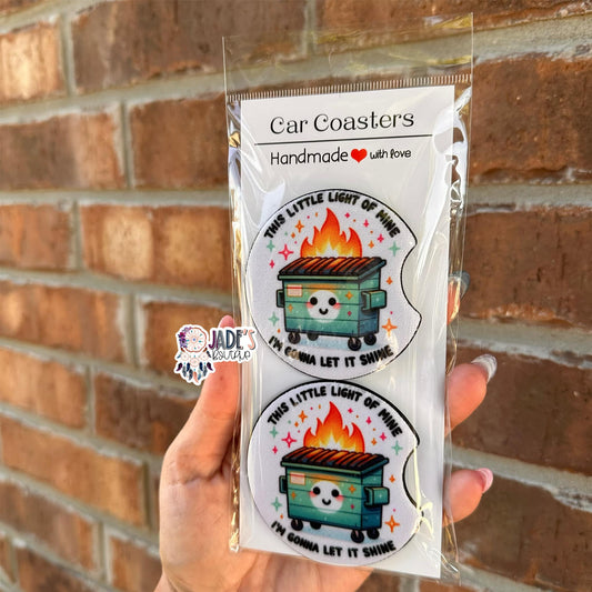 This Little Light Of Mine I'm Gonna Let It Shine Car Coasters