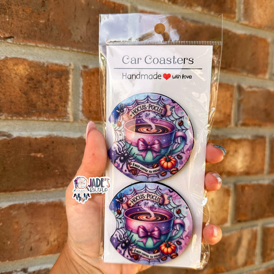 I Need Coffee To Focus Car Coasters