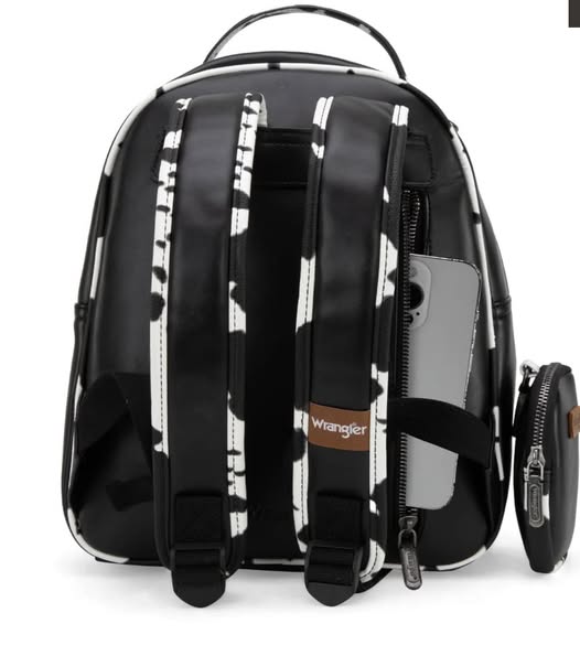 Cow Print Backpack (Black) - Exclusive!