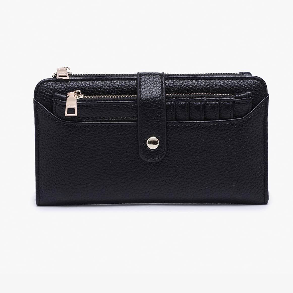 Macy Snap Wallet with Removable Cardholder - Black