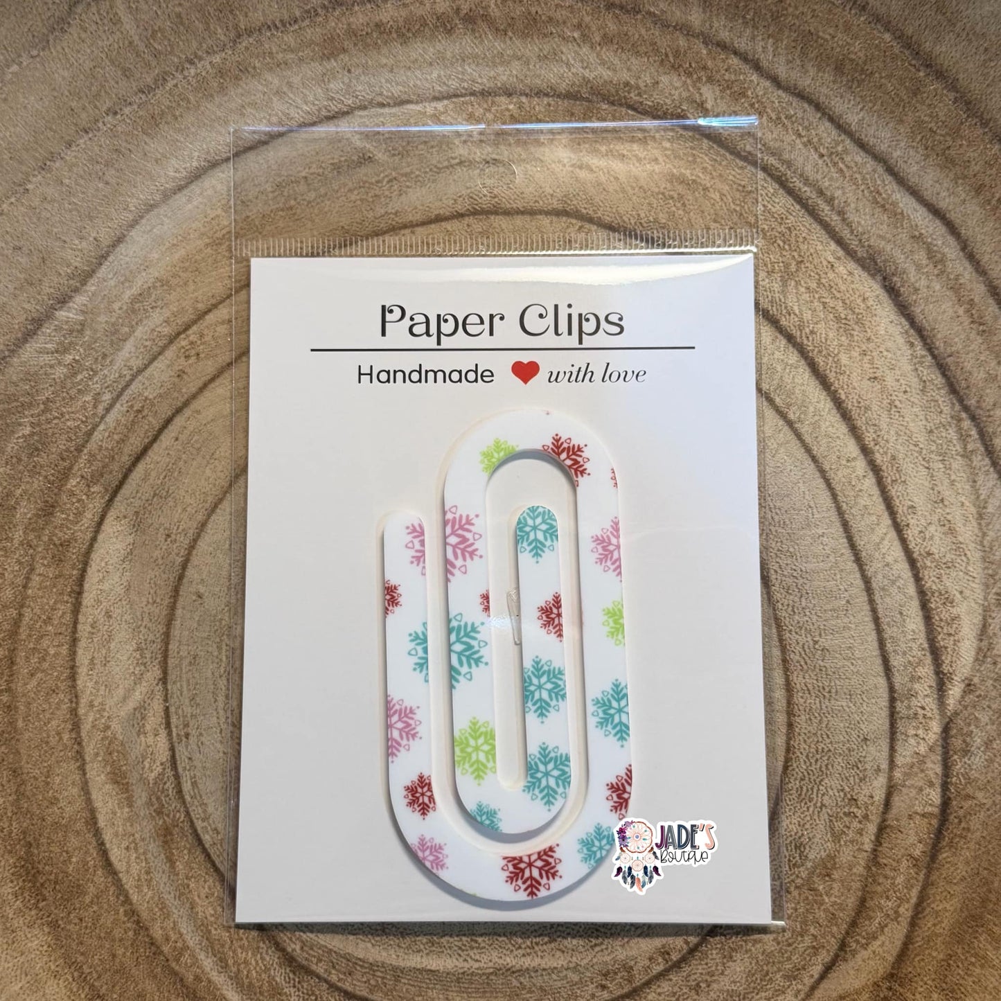 Multi Color Snowflake Jumbo Paper Clip