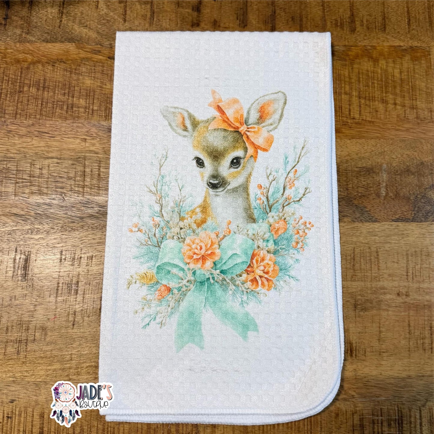 Winter Deer Tea Towel