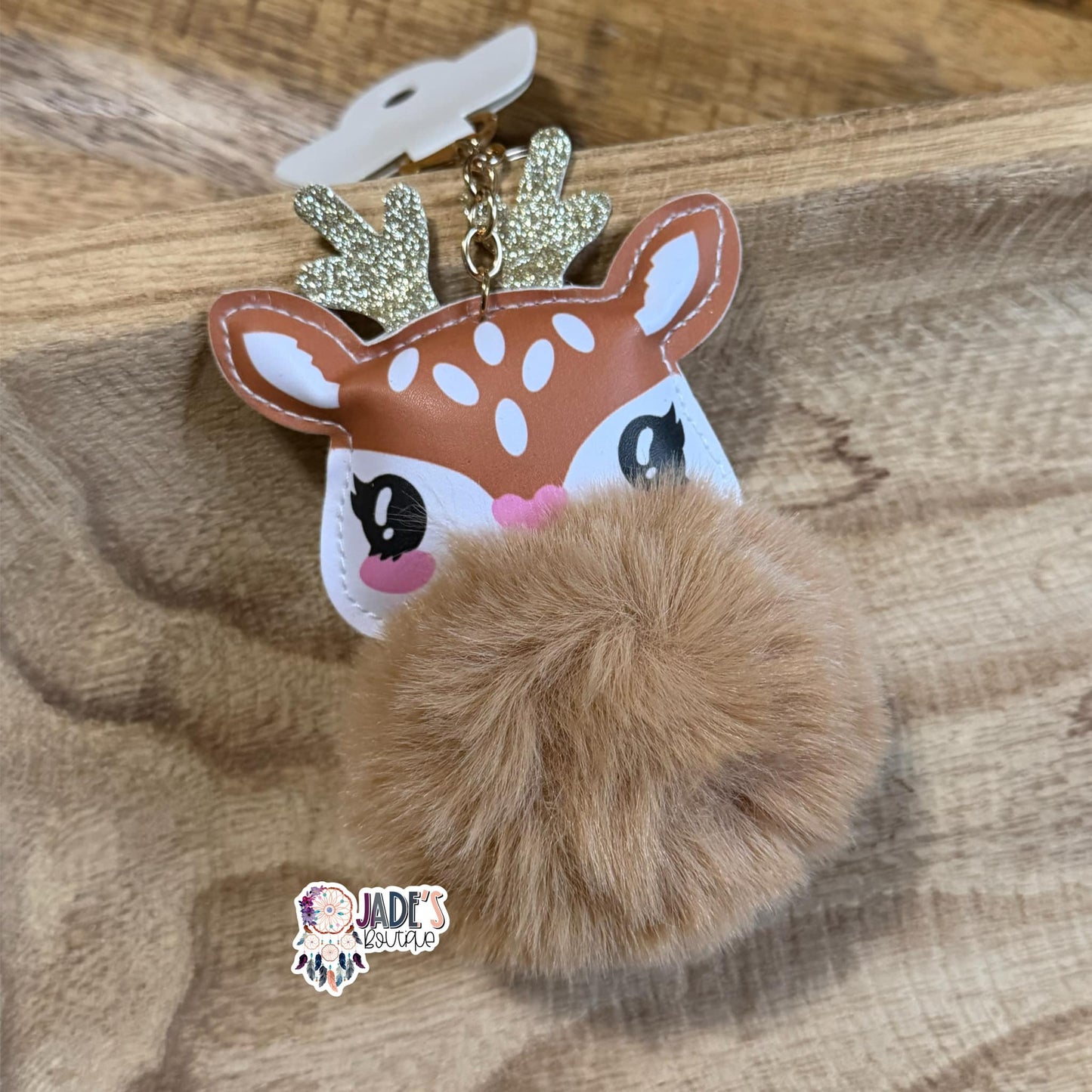 Reindeer Poof Keychain/Bag Charm