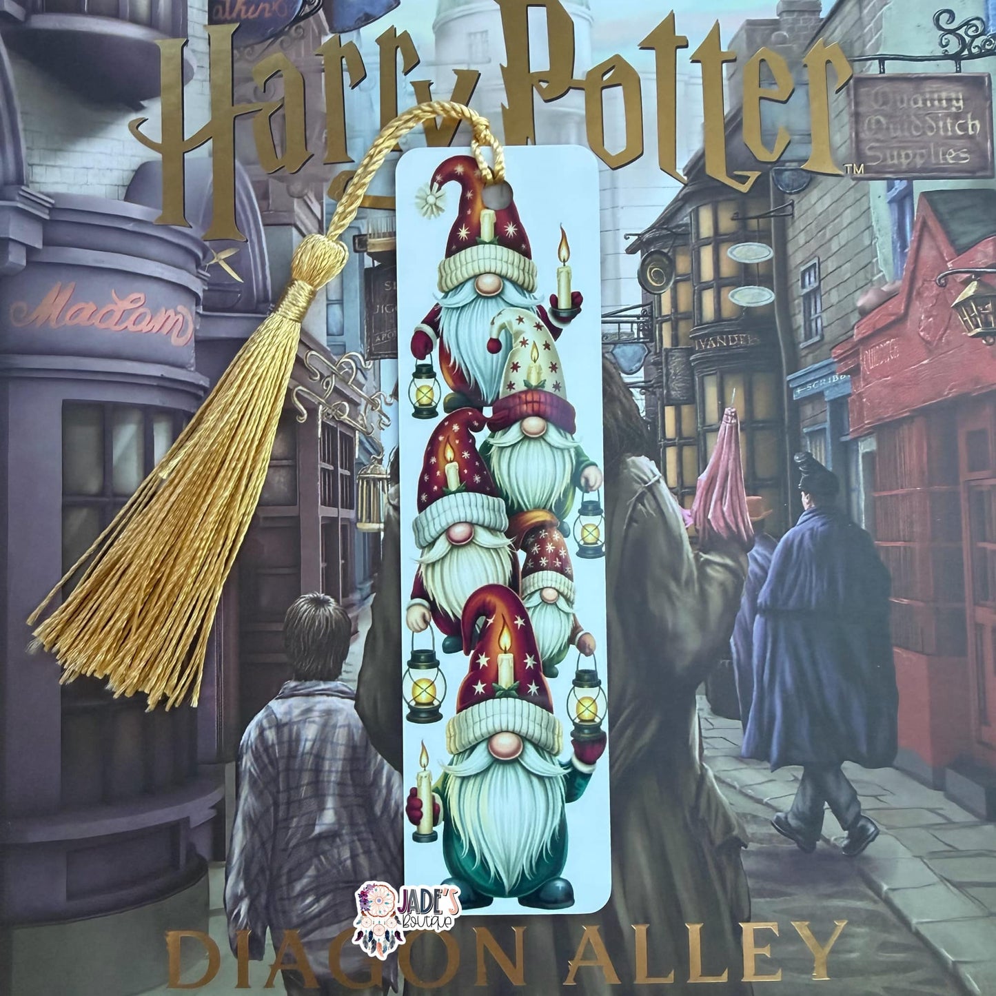 Candlelight Lantern Gnome Bookmark