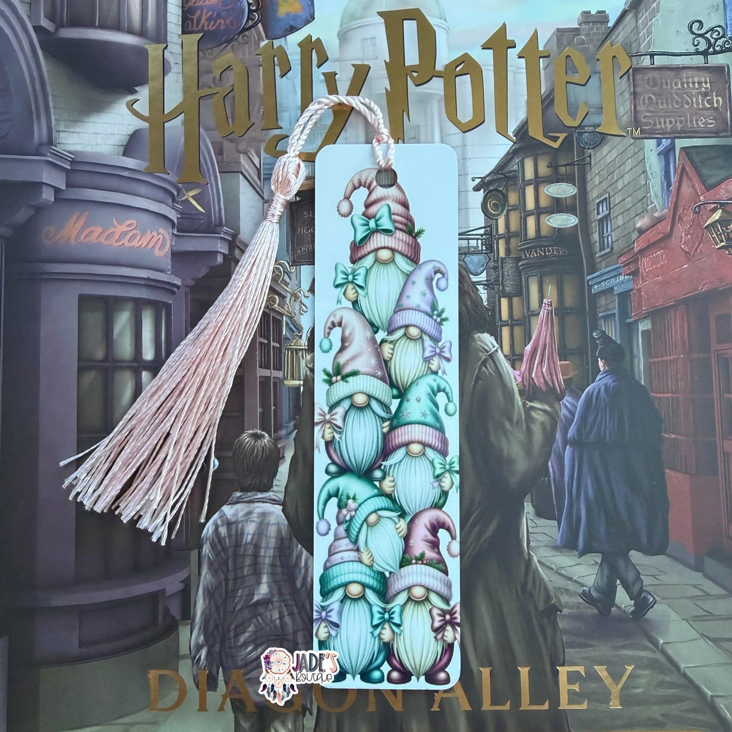 Pastel Bow Gnome Bookmark