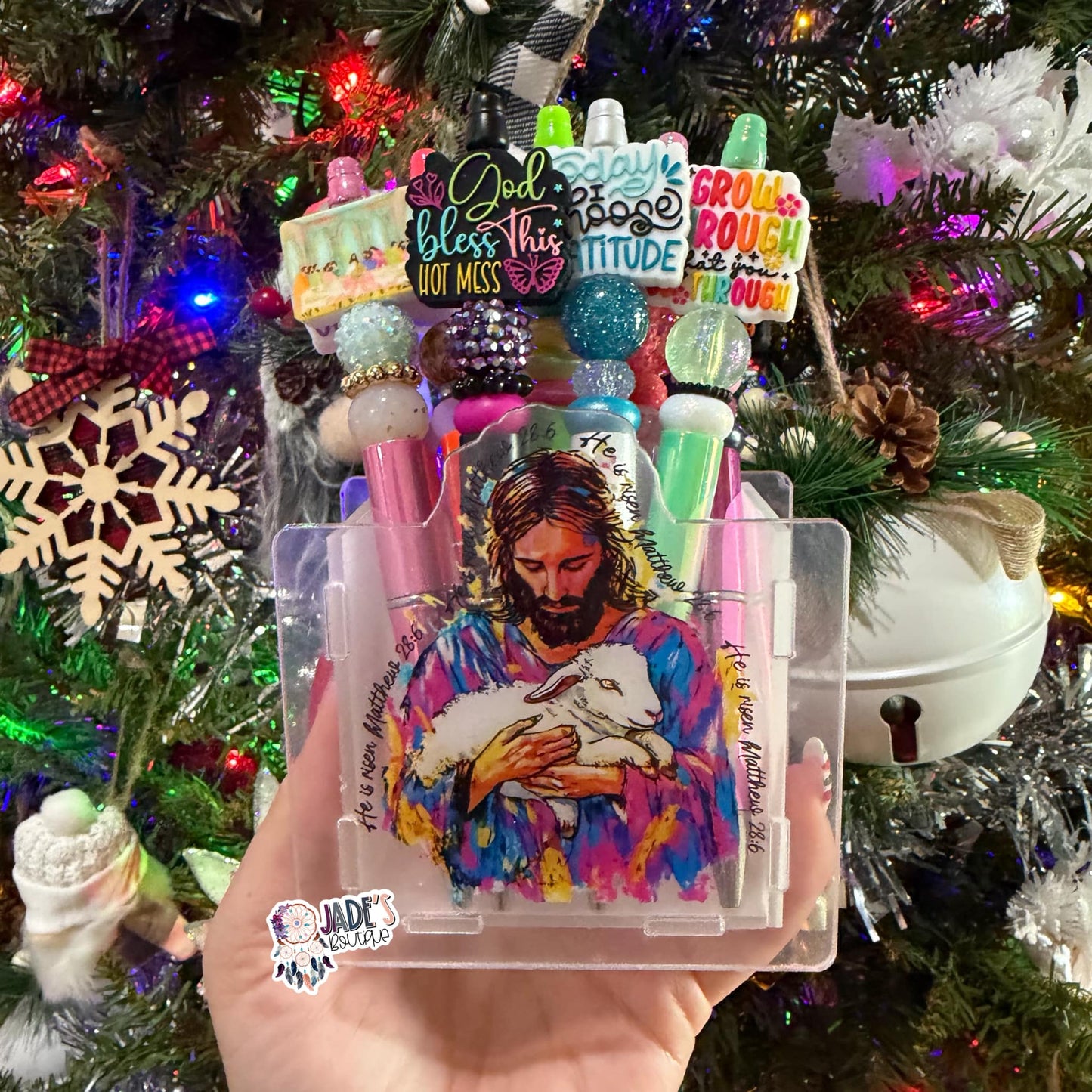 He is Risen Acrylic Pen Box