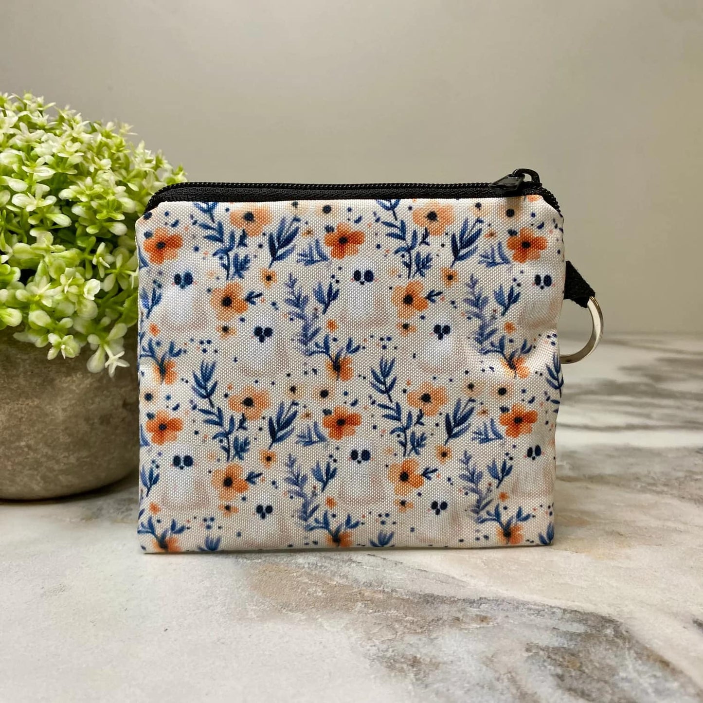 Ghosts Floral Coin Pouch