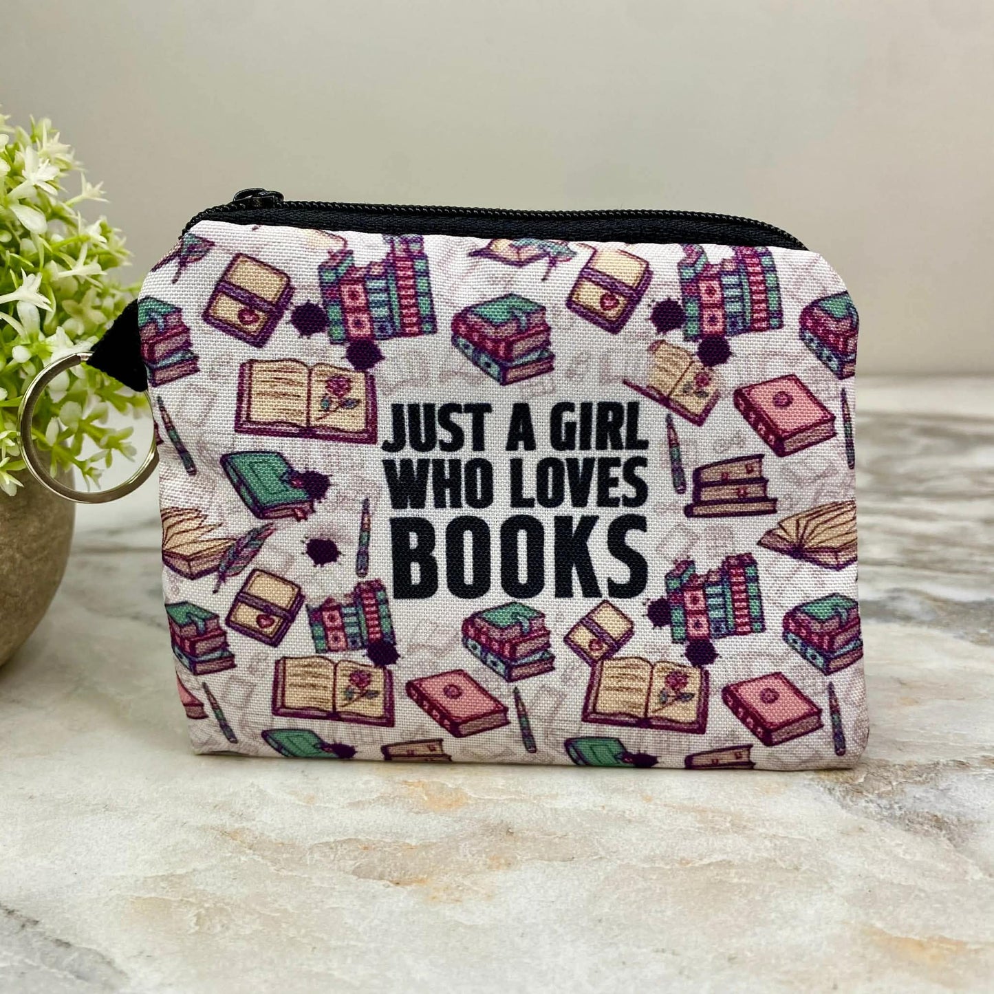 Just A Girl Who Loves Books Coin Pouch
