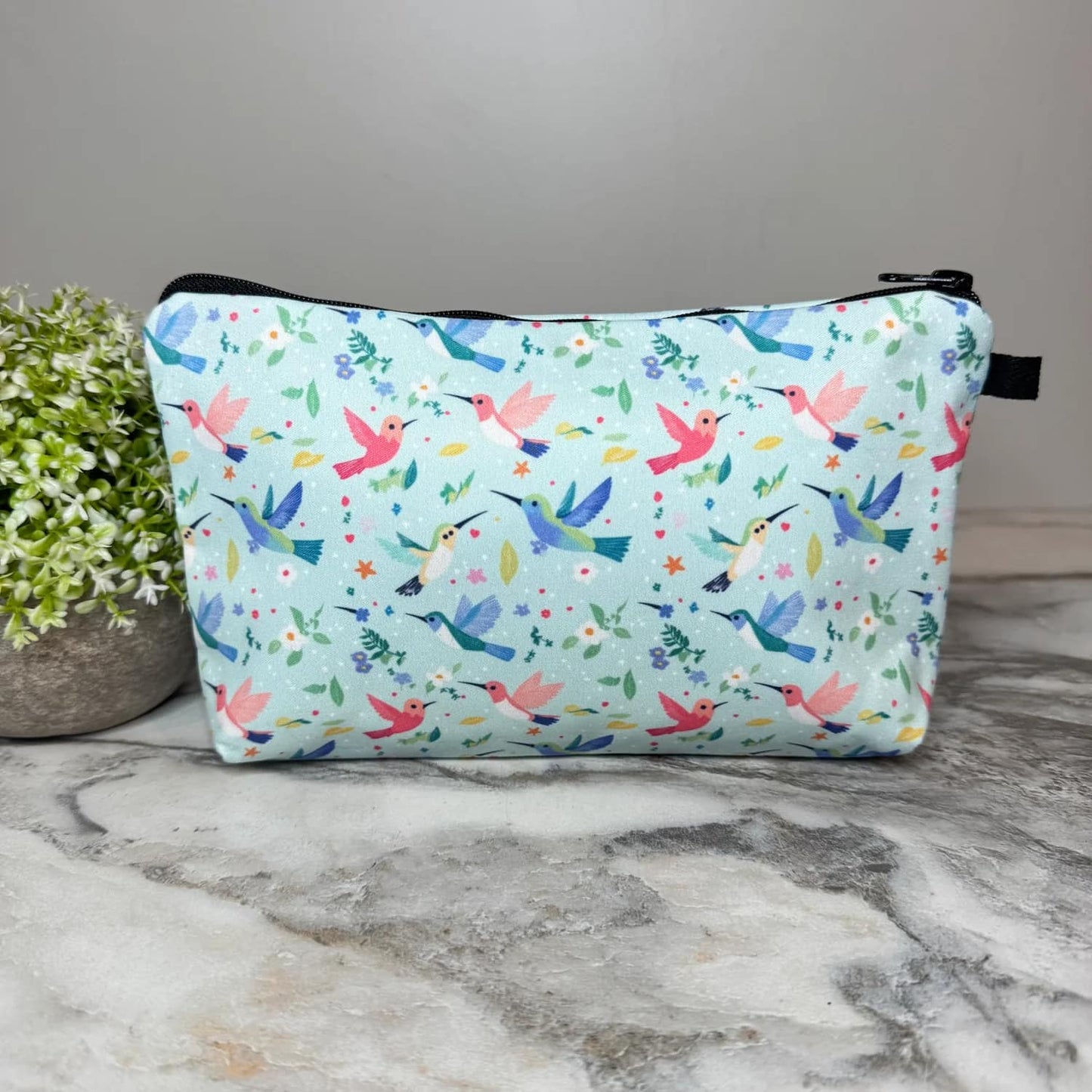 Blue Hummingbird Pouch