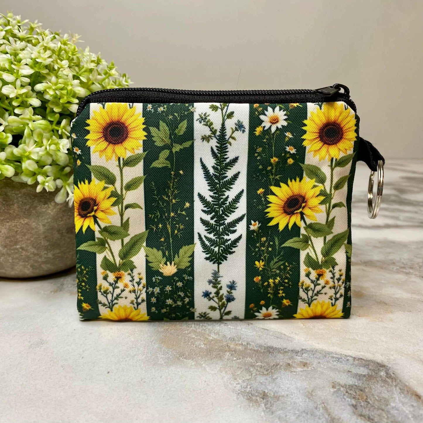 Sunflower Stripes Coin Pouch