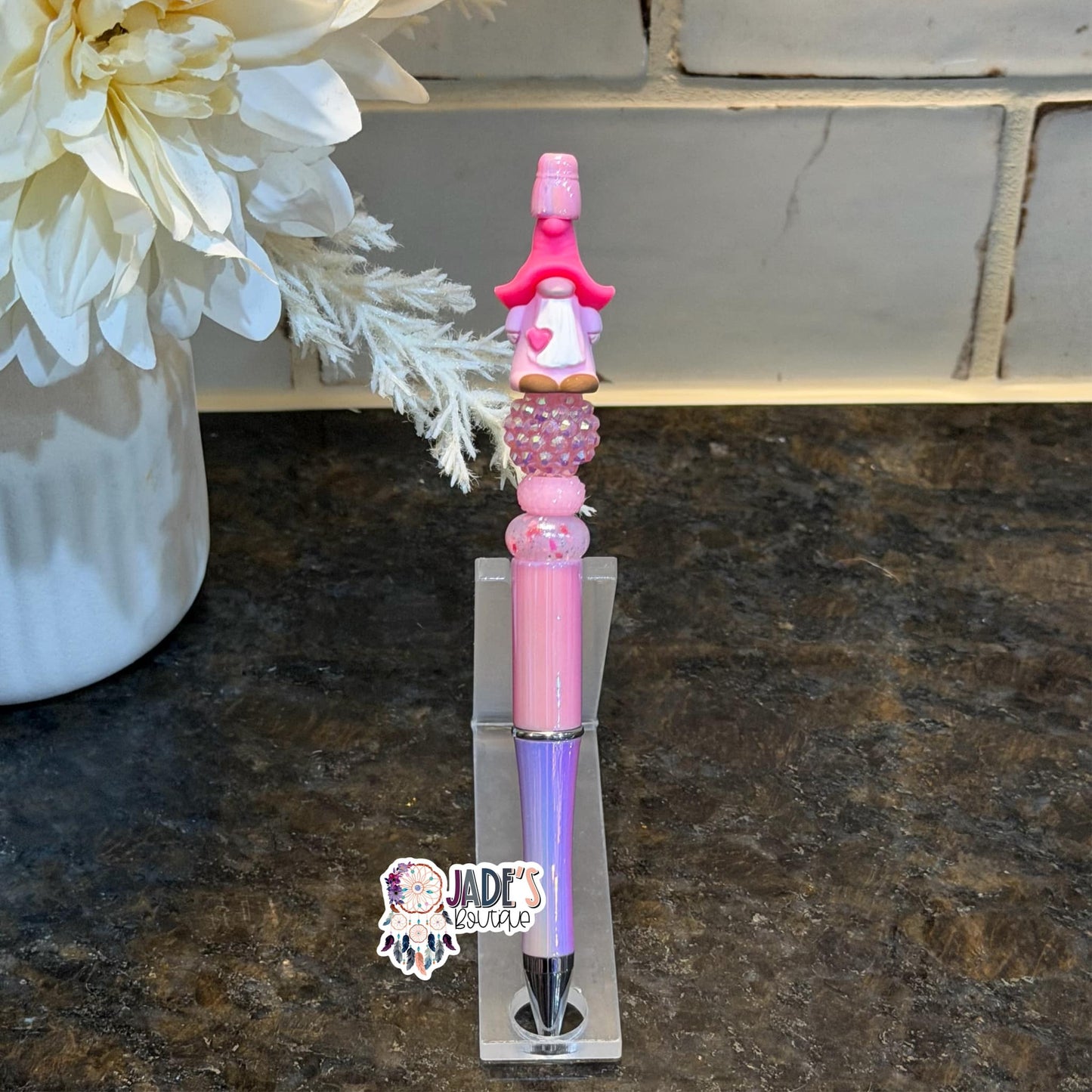 3D Garden Gnome Pen - Pink