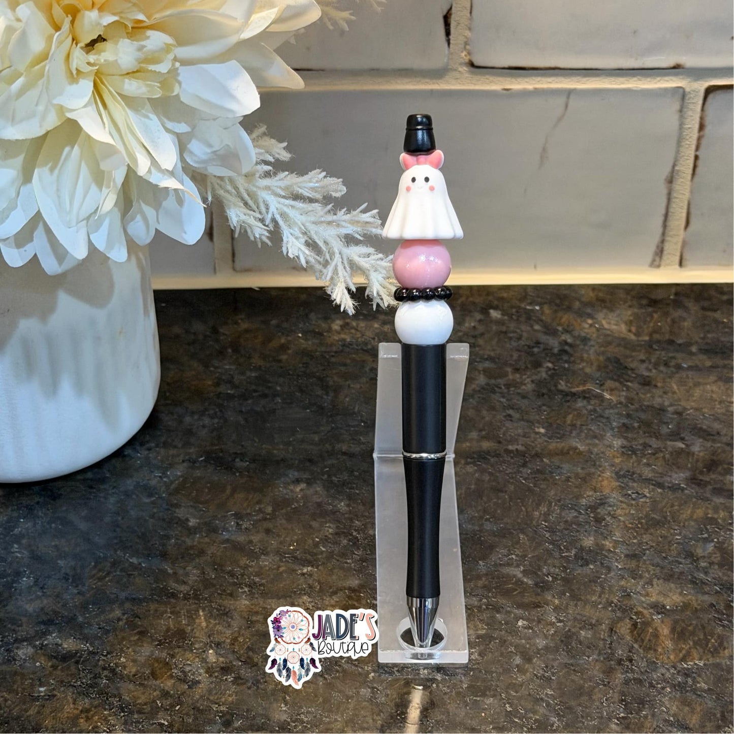 Mini Pink Bow Ghost Pen