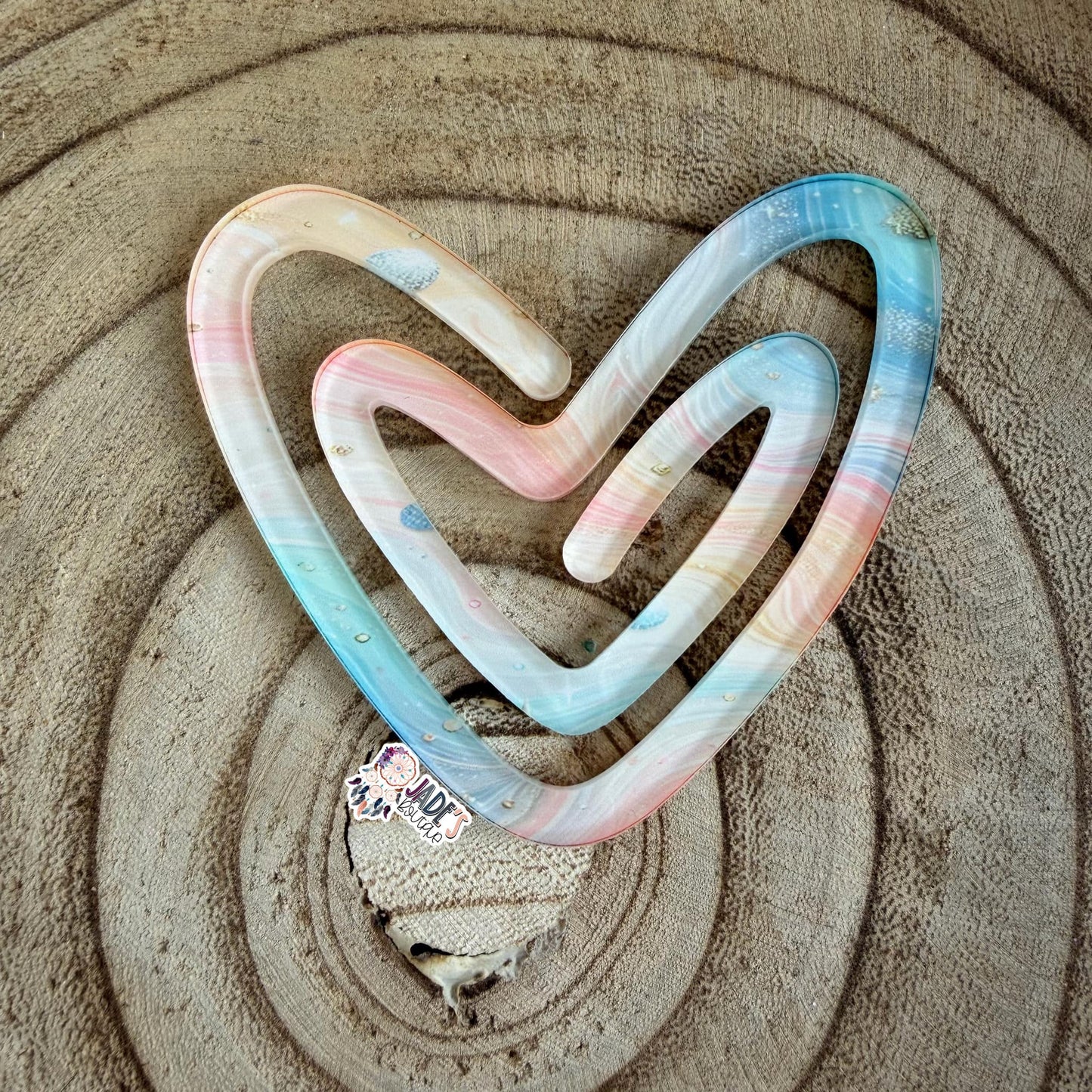 Seashell Heart Jumbo Paper Clip