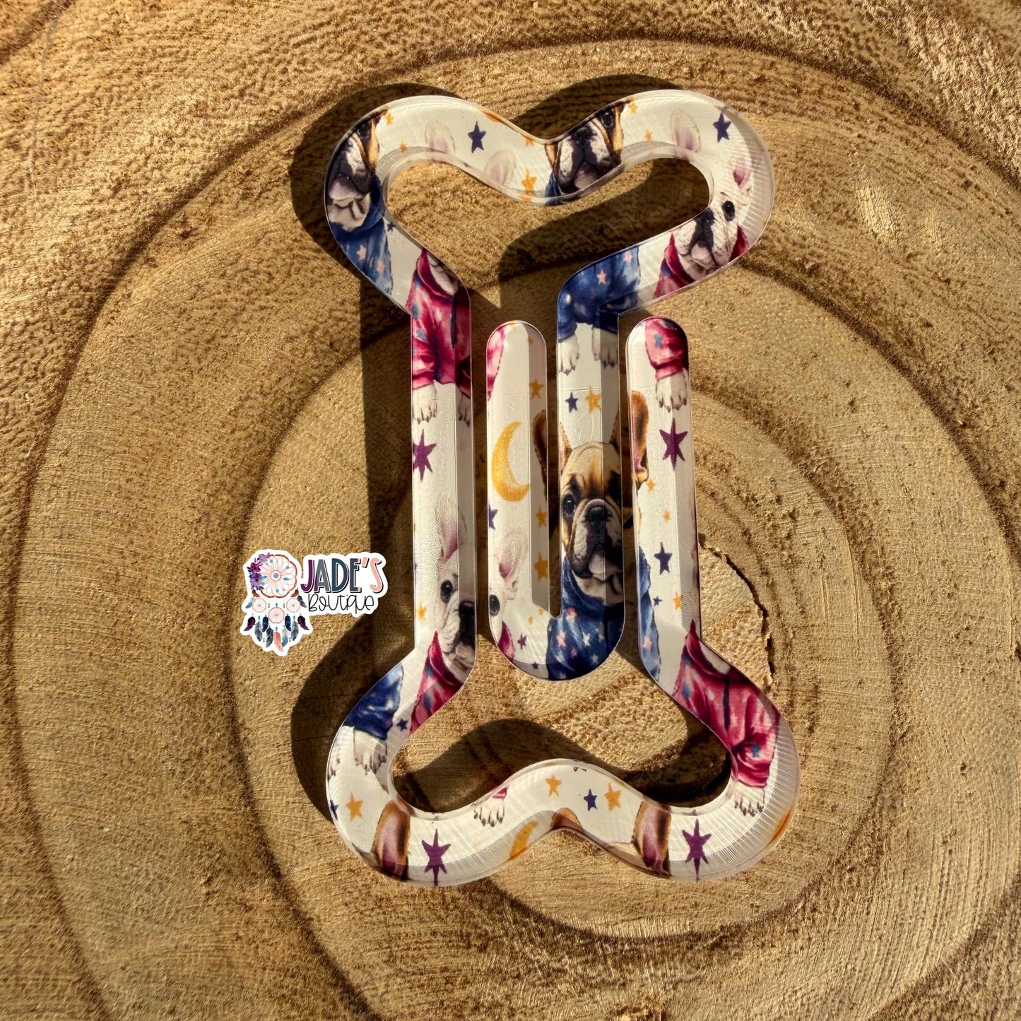 Frenchie 2 Bone Jumbo Paper Clip