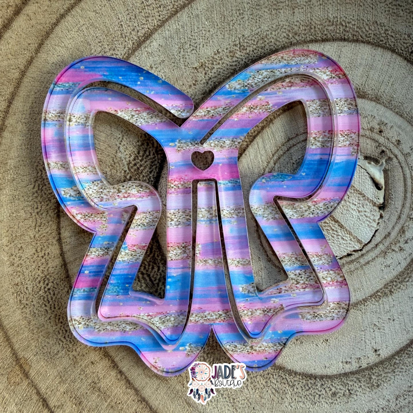 Shimmer Glitter Butterfly Jumbo Paper Clip