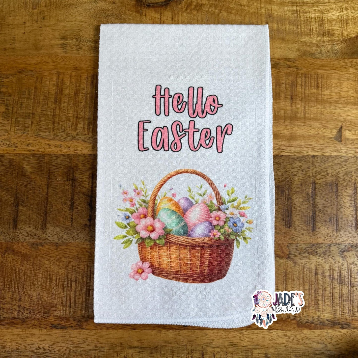 Hello Easter Tea Towel