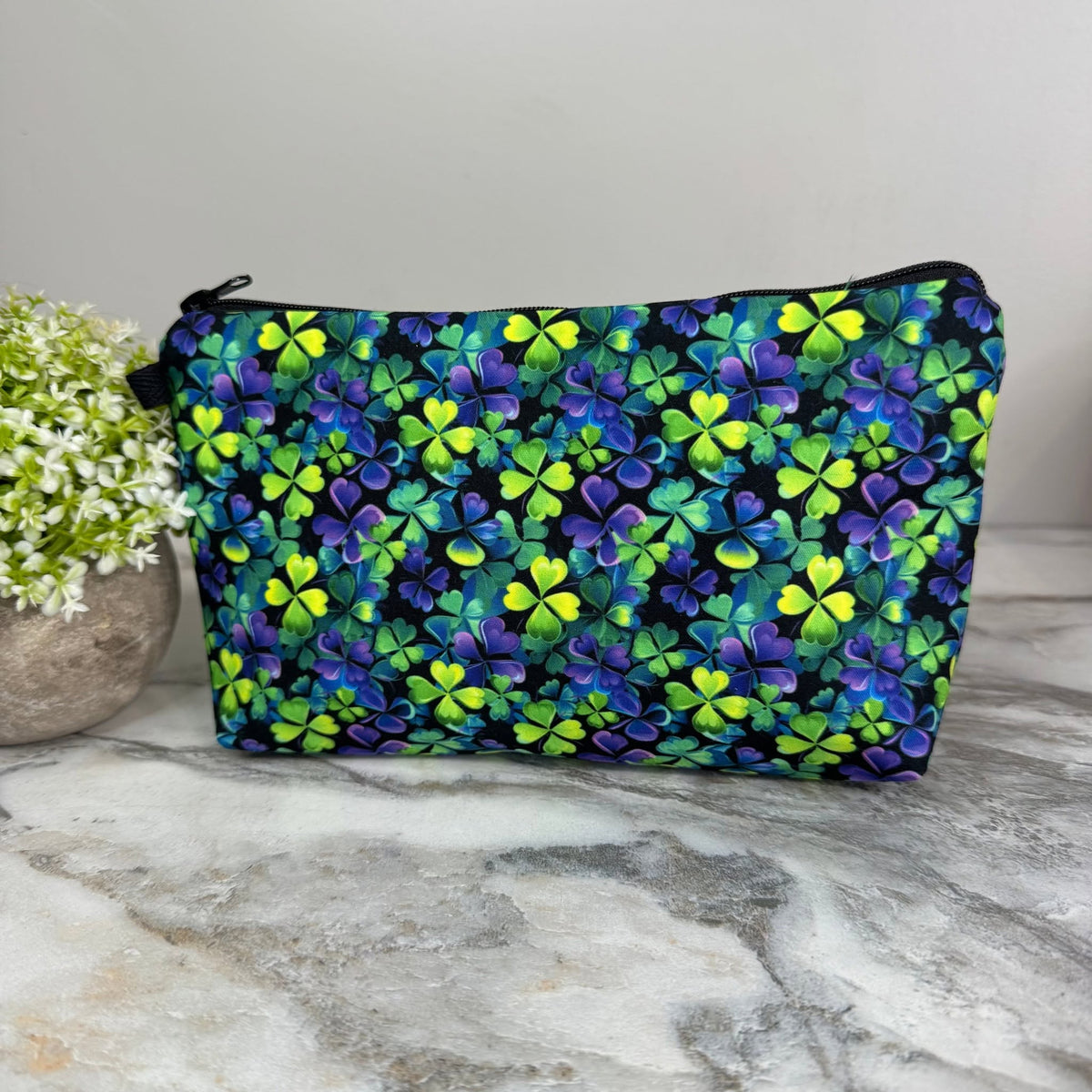 Purple & Green Clover Pouch