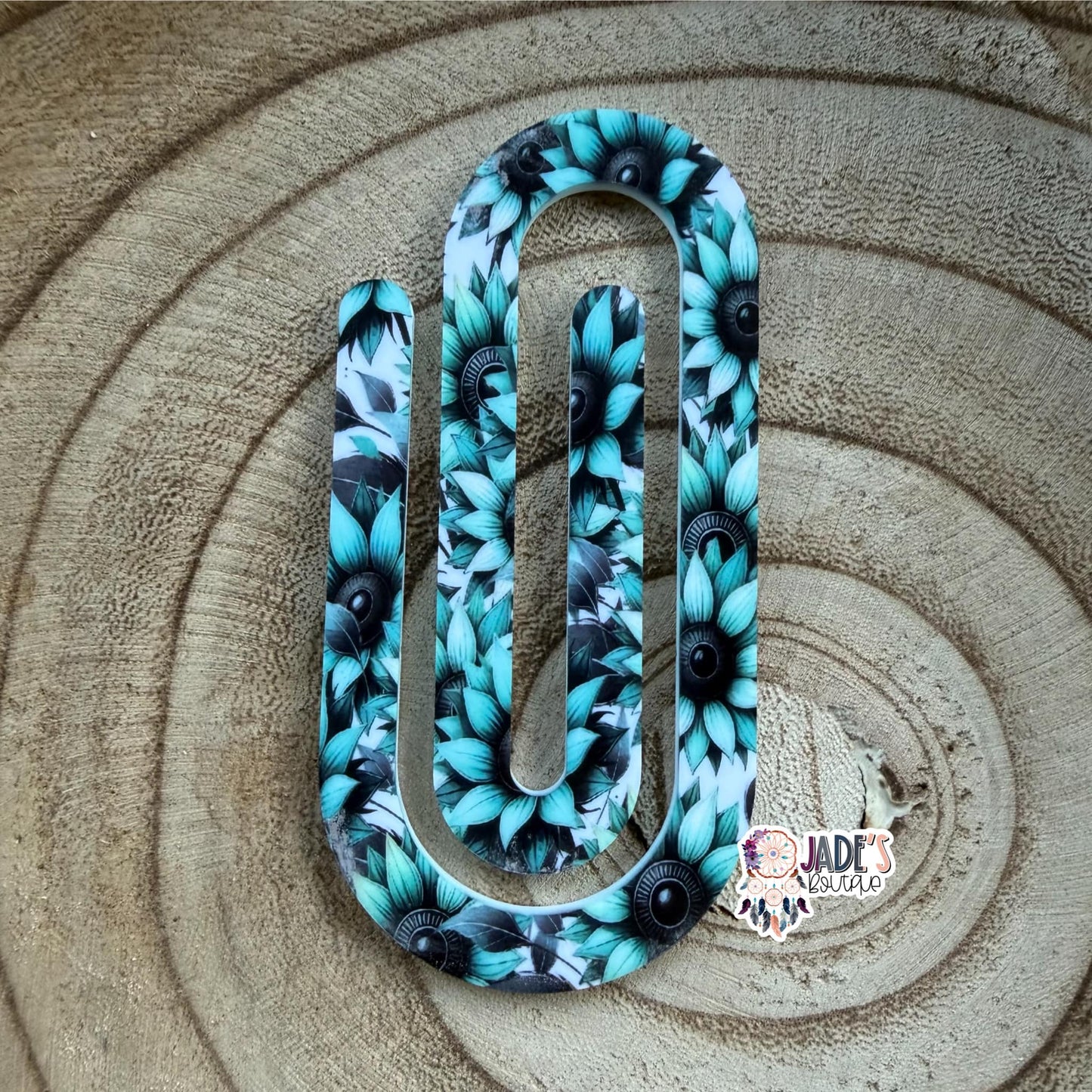 Blue Sunflower Jumbo Paper Clip