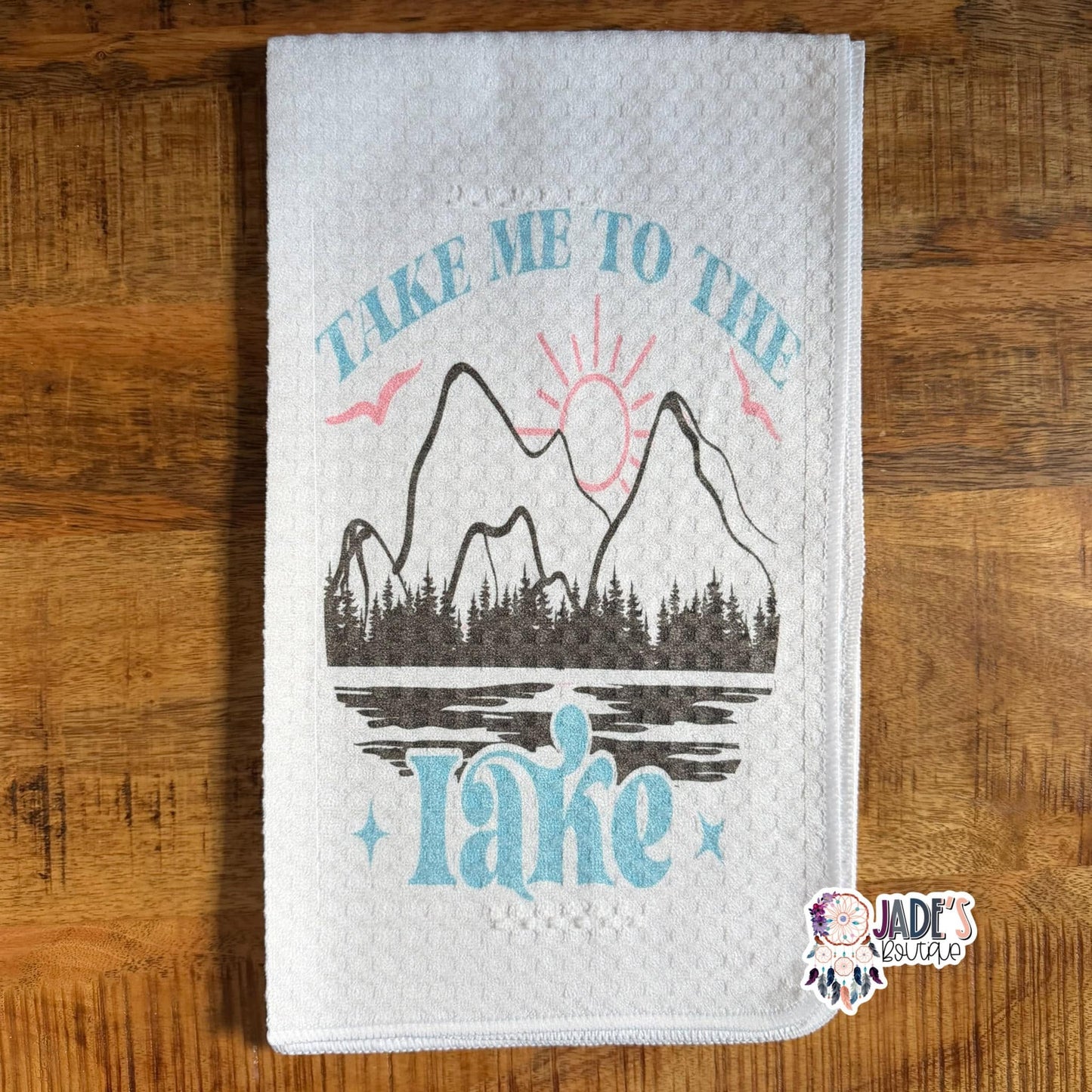 Take Me To The Lake Tea Towel