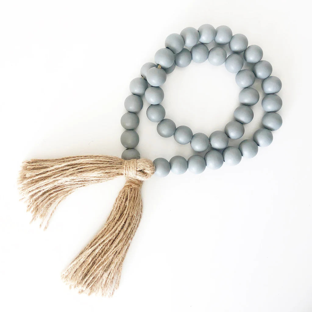 WOOD BEADS - SLATE GREY