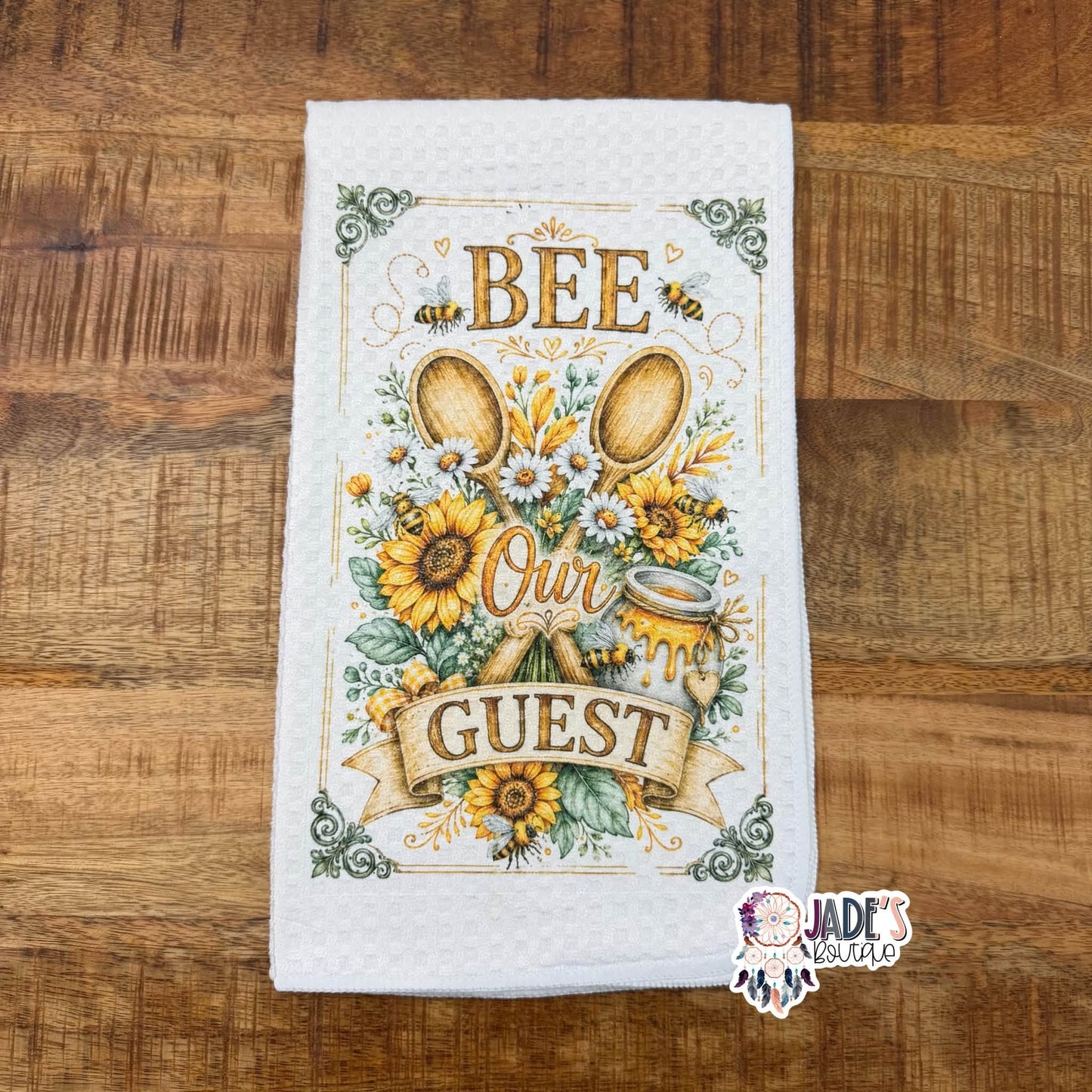 Bee Our Guest Tea Towel