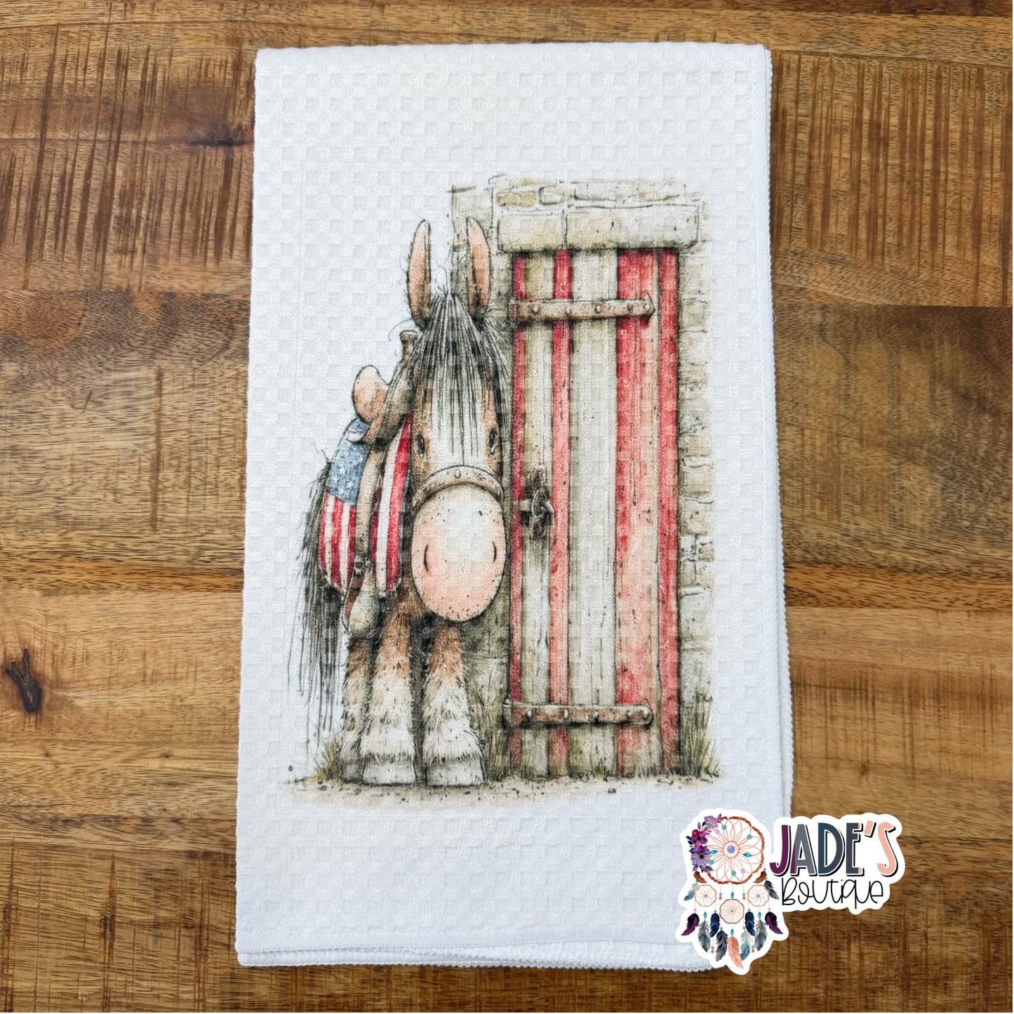 Americana Horse Tea Towel