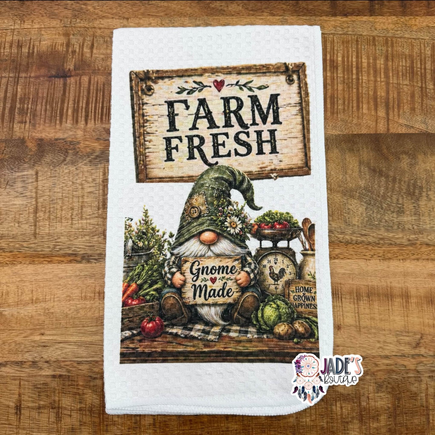Gnome Farm Fresh Gnome Made Tea Towel