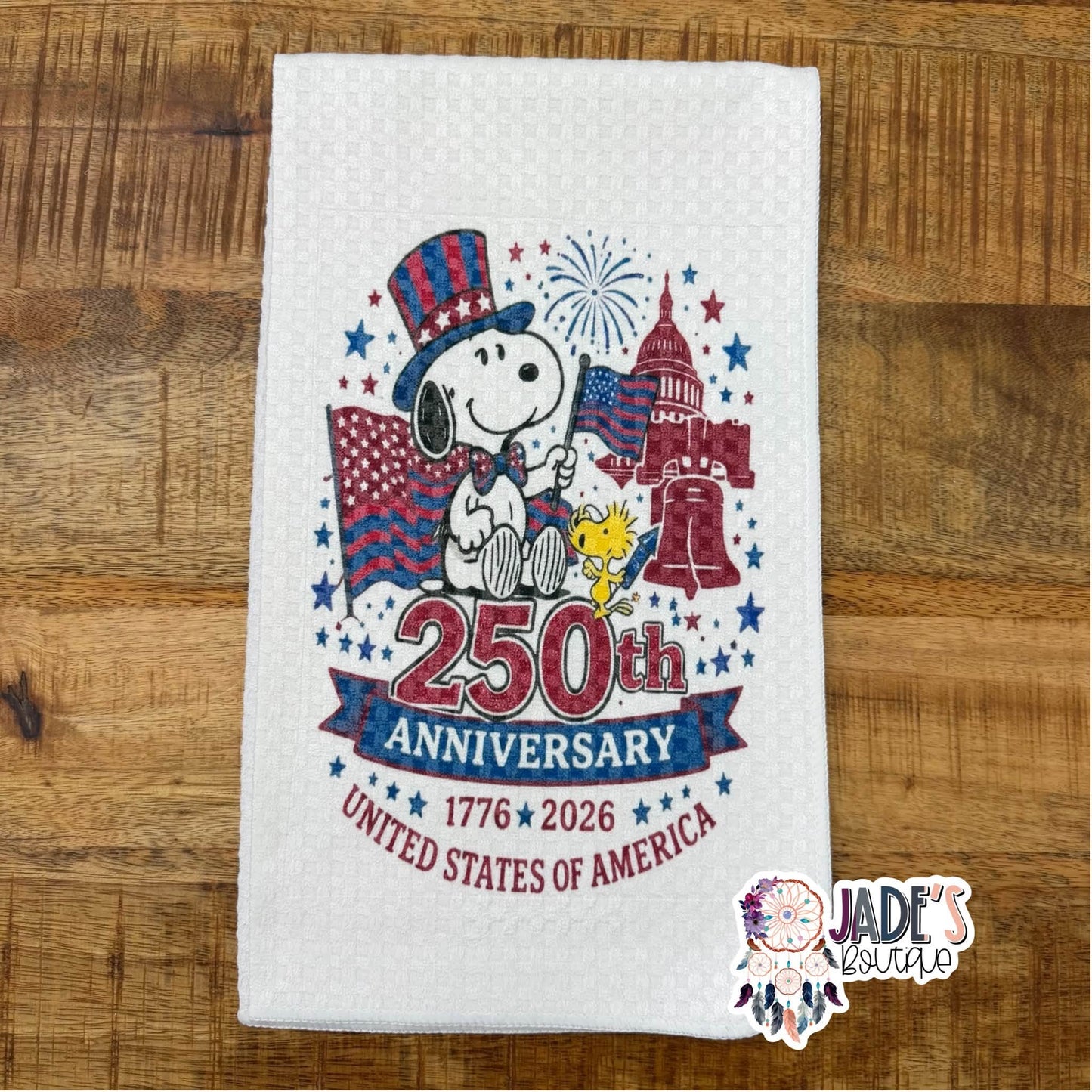 250th Anniversary Dog Tea Towel