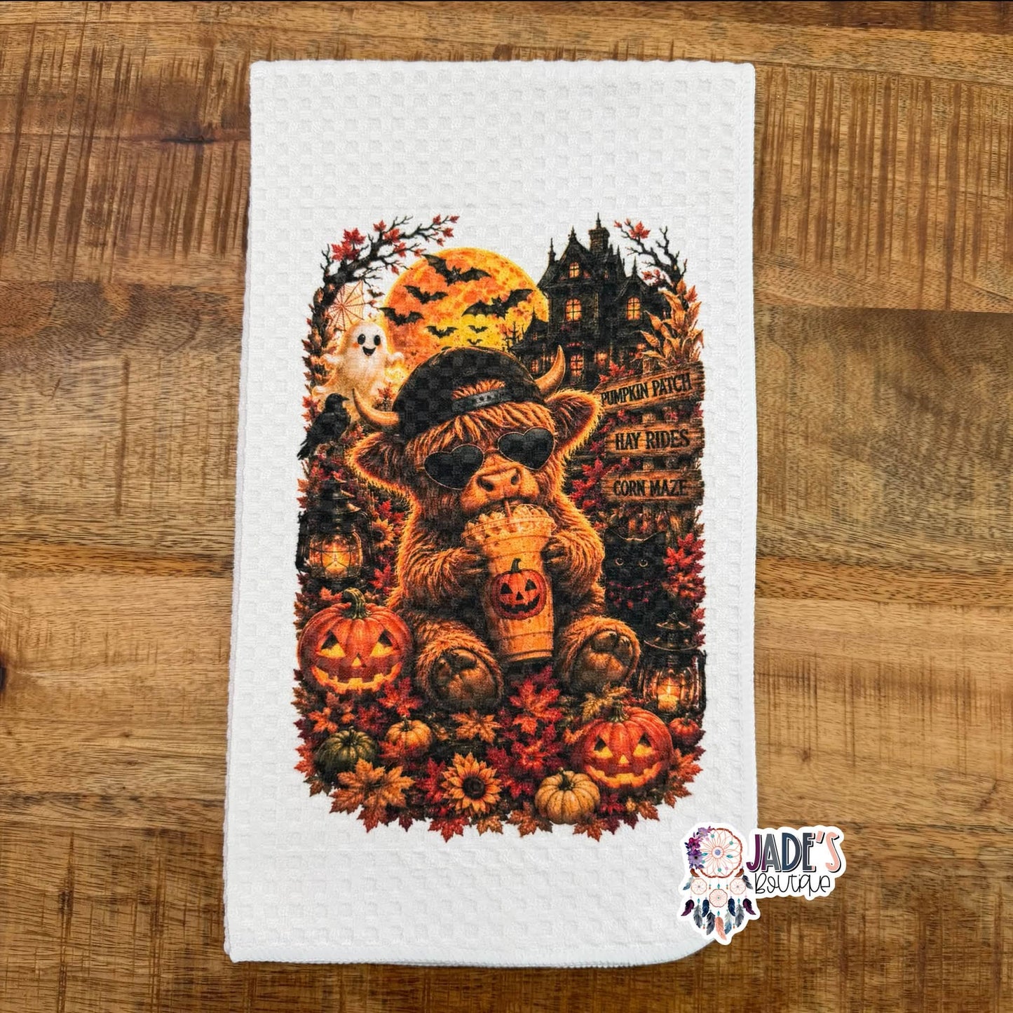 Cow Fall Things Tea Towel
