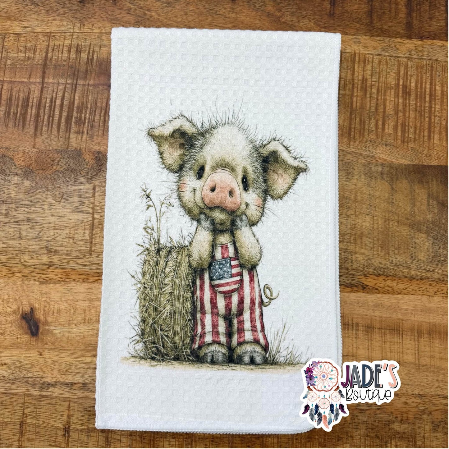 Americana Pig Tea Towel