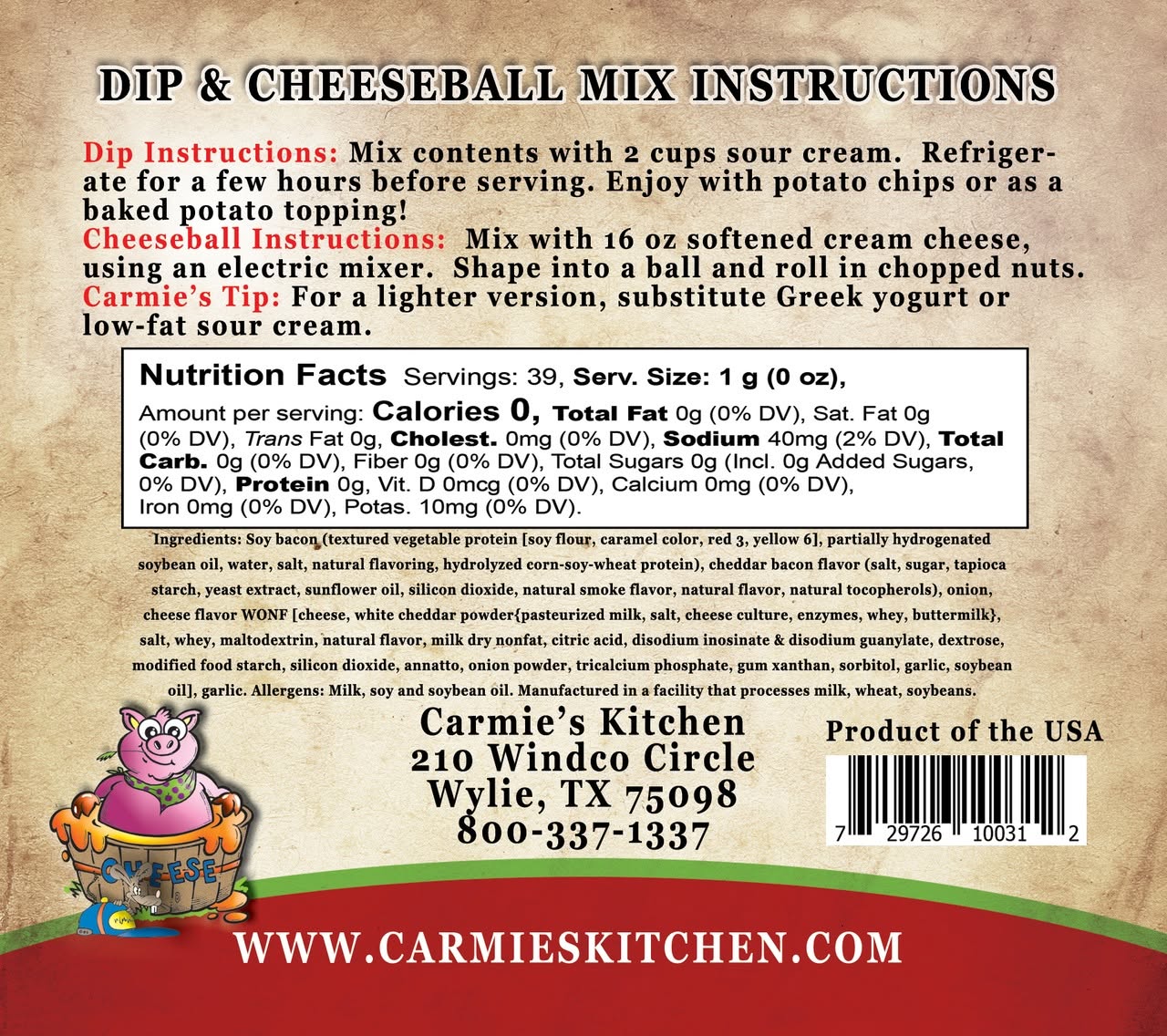 Cheddar Bacon Dip
