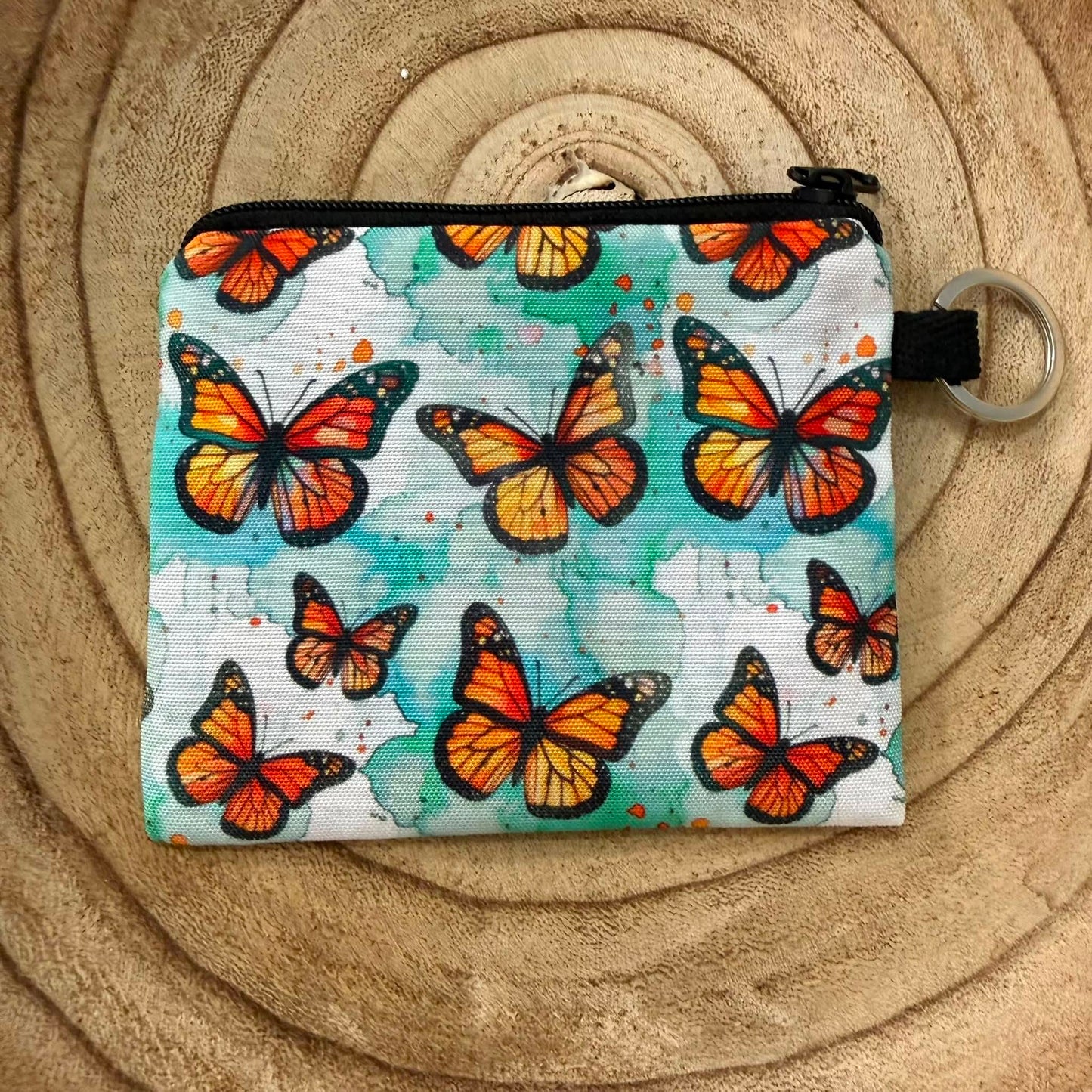 Orange Butterfly Coin Pouch