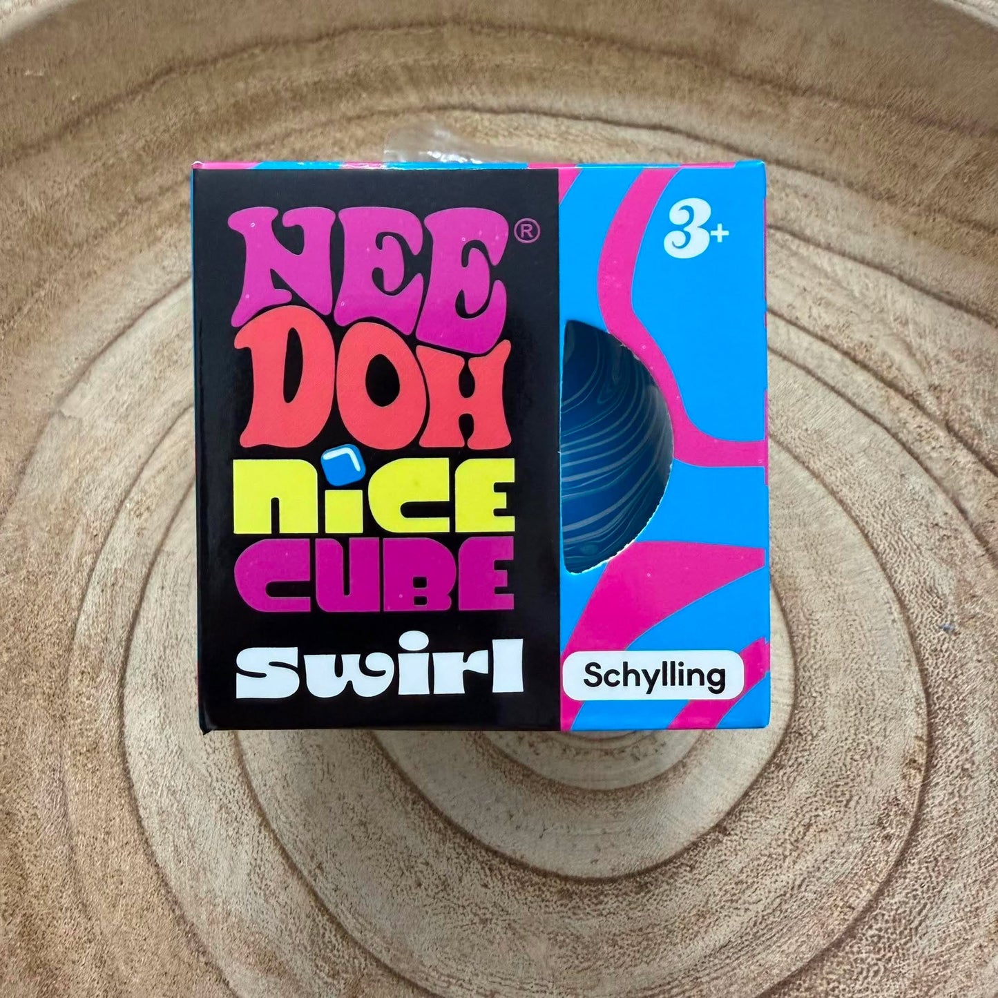 Swirl Squishy Ball - Blue & White