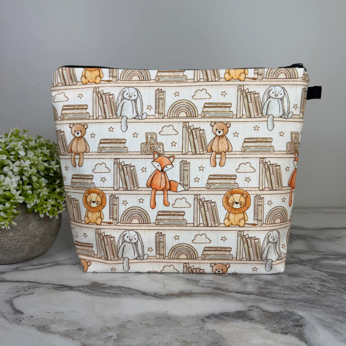 Book Shelf Animal Toys XL Pouch
