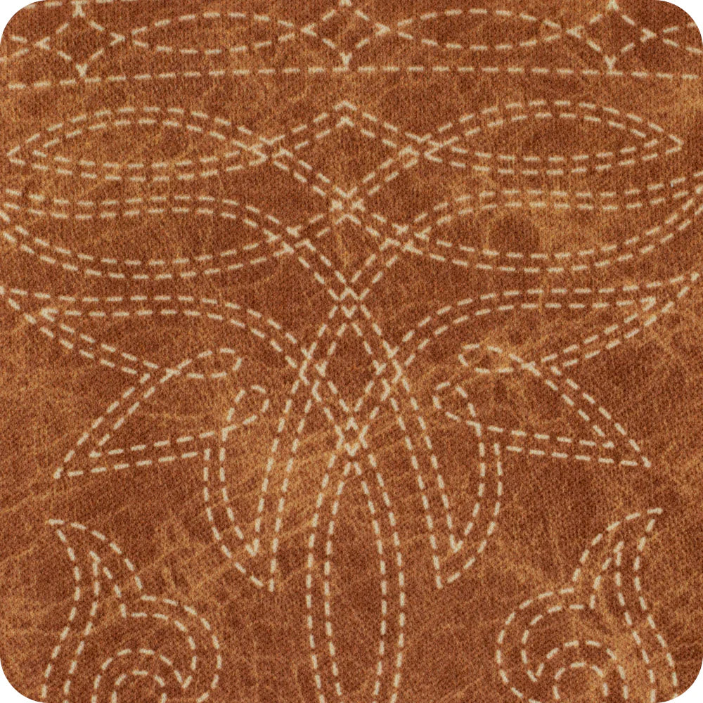 Saddle Stitch Cognac Large Iced Cup Coolie
