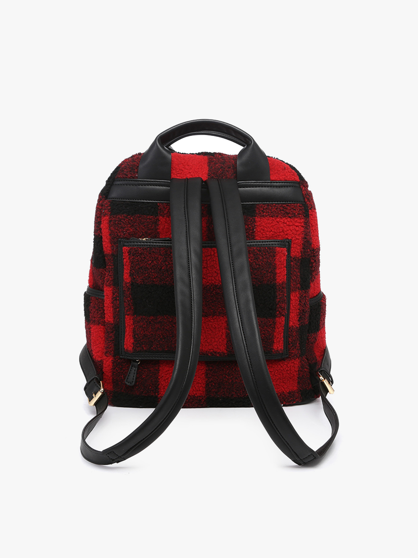 Hattie Sherpa Backpack w/ Guitar Strap - Red/Black
