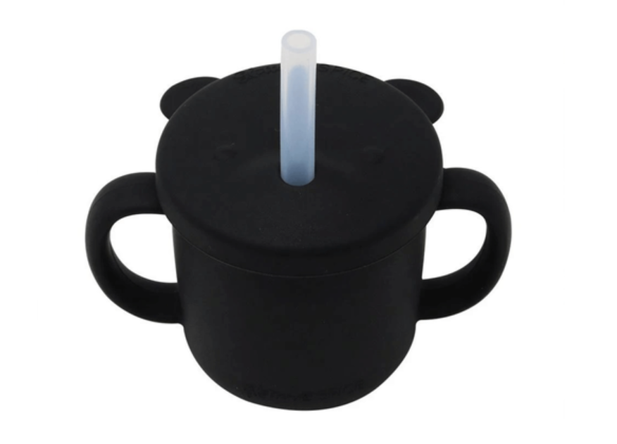 Grow With Me Silicone Bear Cup - Black
