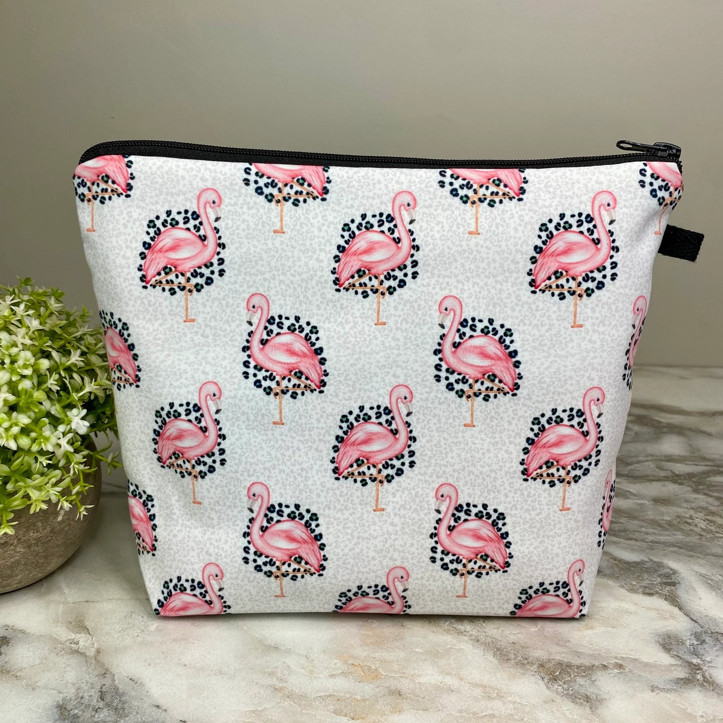 Animal Print Flamingo XL Pouch