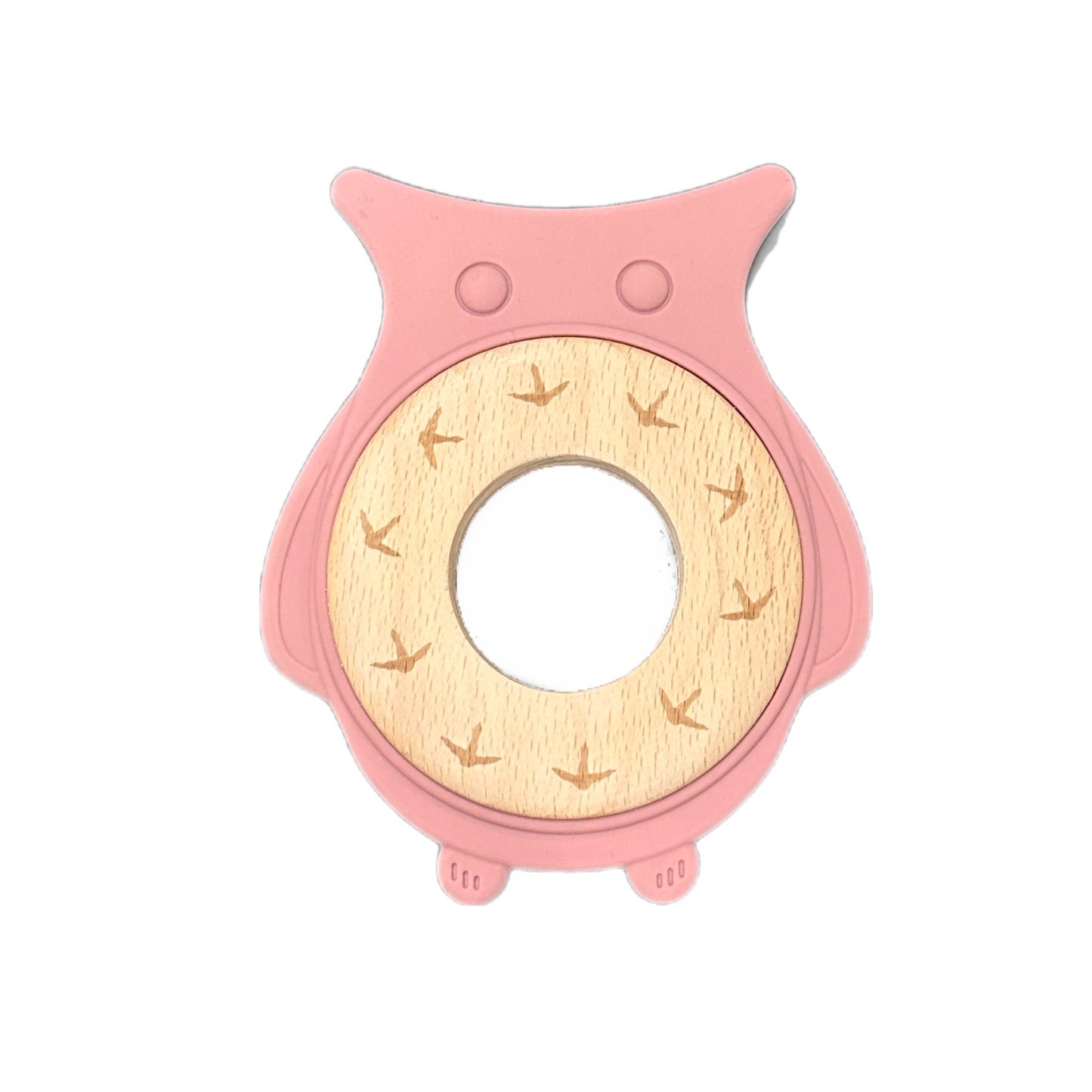 Owl Teether: Mauve