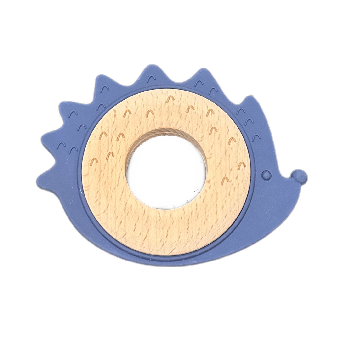 Hedgehog Teether: Denim Blue