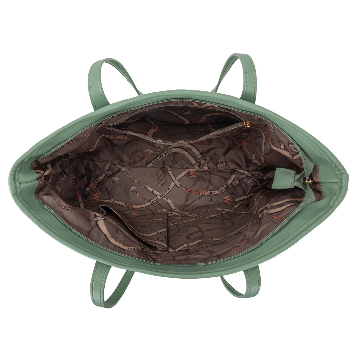 Quilted Carry All Tote - Light Green