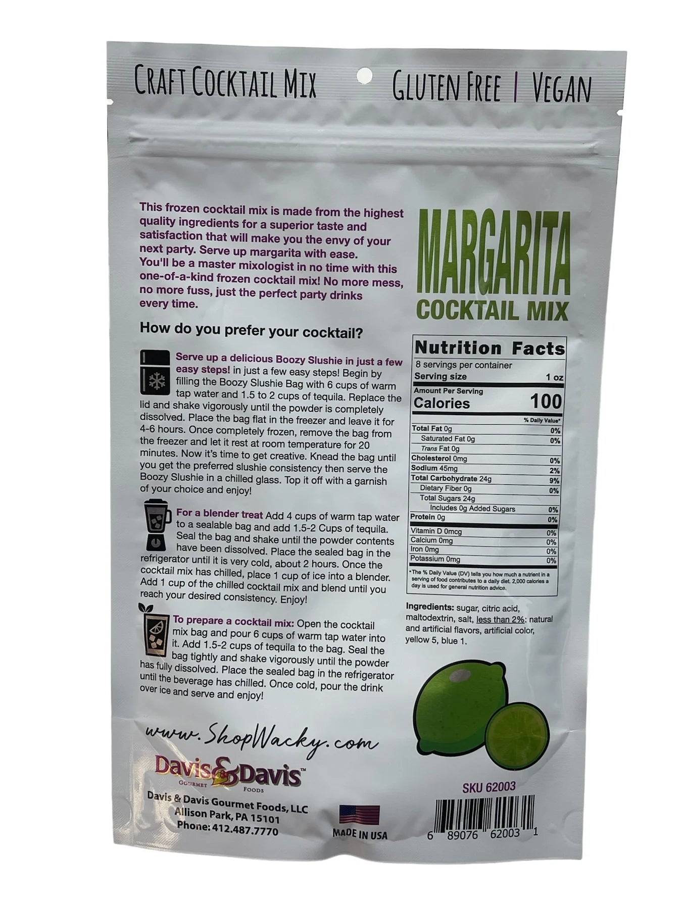 Margarita Cocktail Mix 8.5 oz - Serves 8