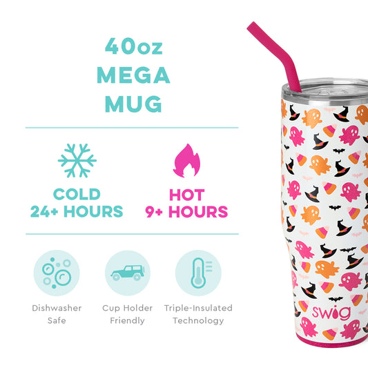 Hey Boo Mega Mug (40oz) Insulated