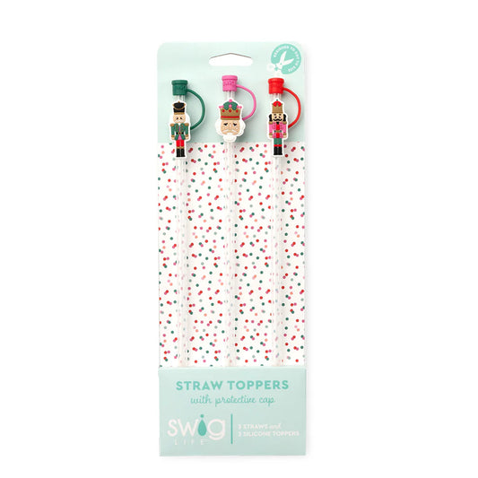 Classic Nutcracker Reusable Straw Toppers