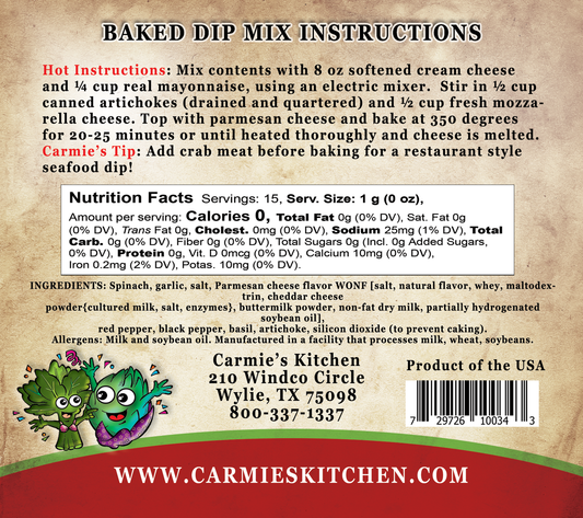 Baked Spinach & Artichoke Dip Mix