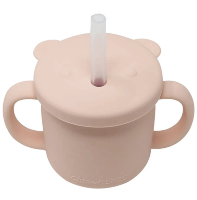Grow With Me Silicone Bear Cup - Blush