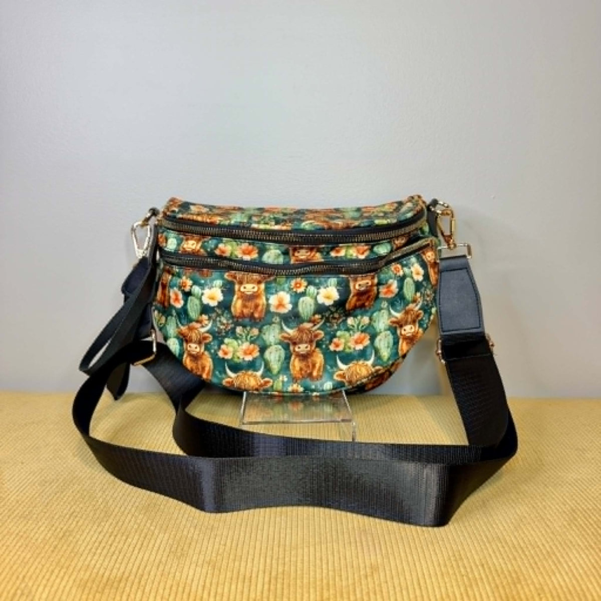 The Roni Nylon Crossbody - Highland Cow