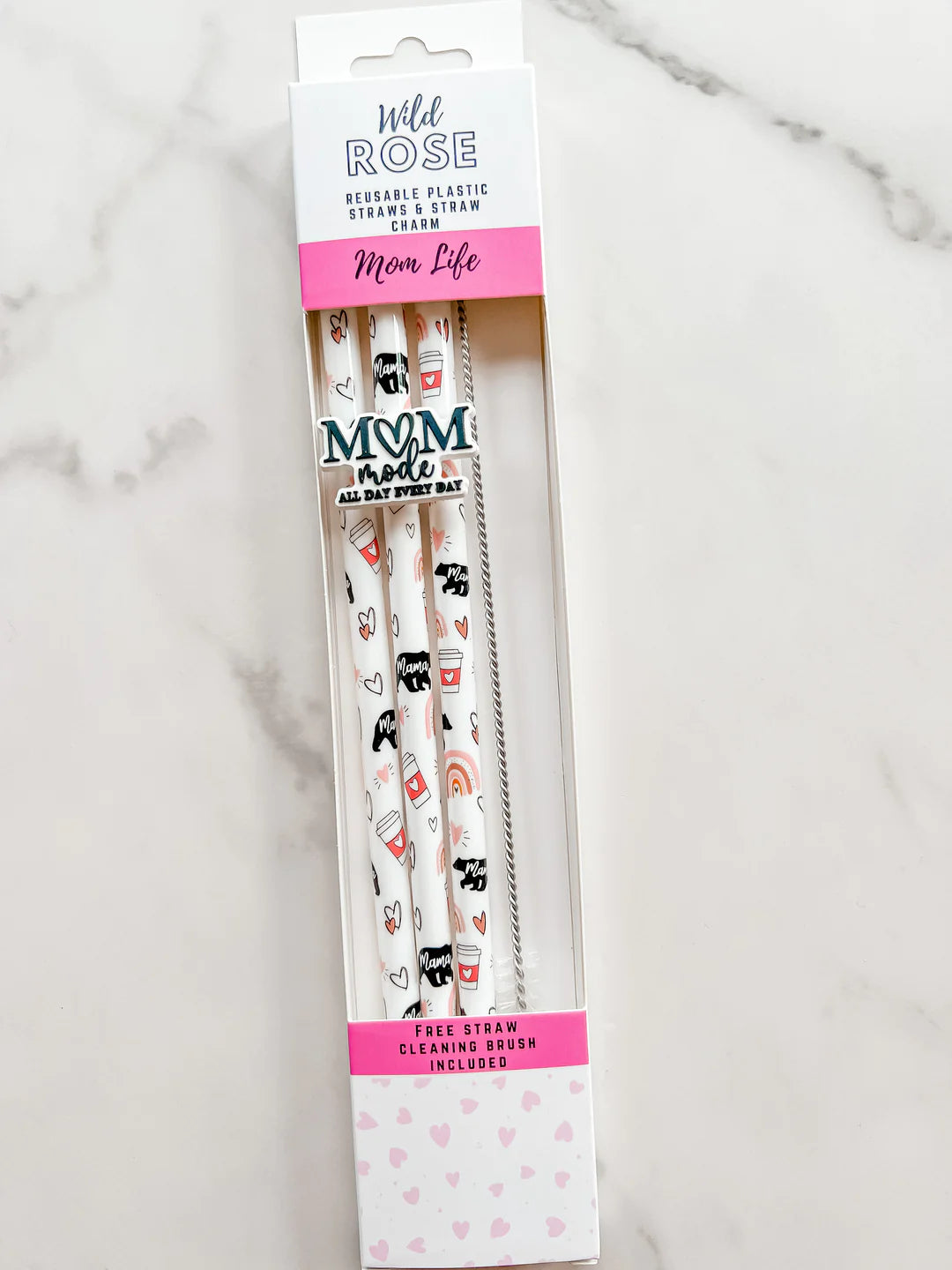 Mom Life Straw Set