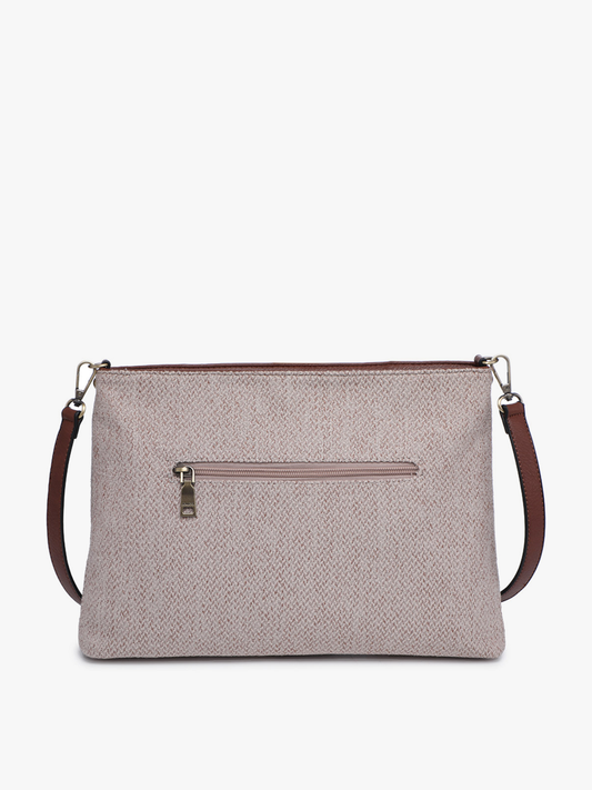 Felicity Aztec Embroidered Crossbody - Taupe/Mint