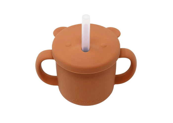 Grow With Me Silicone Bear Cup - Moroccan Clay